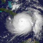 image of hurricane matthew aerial view