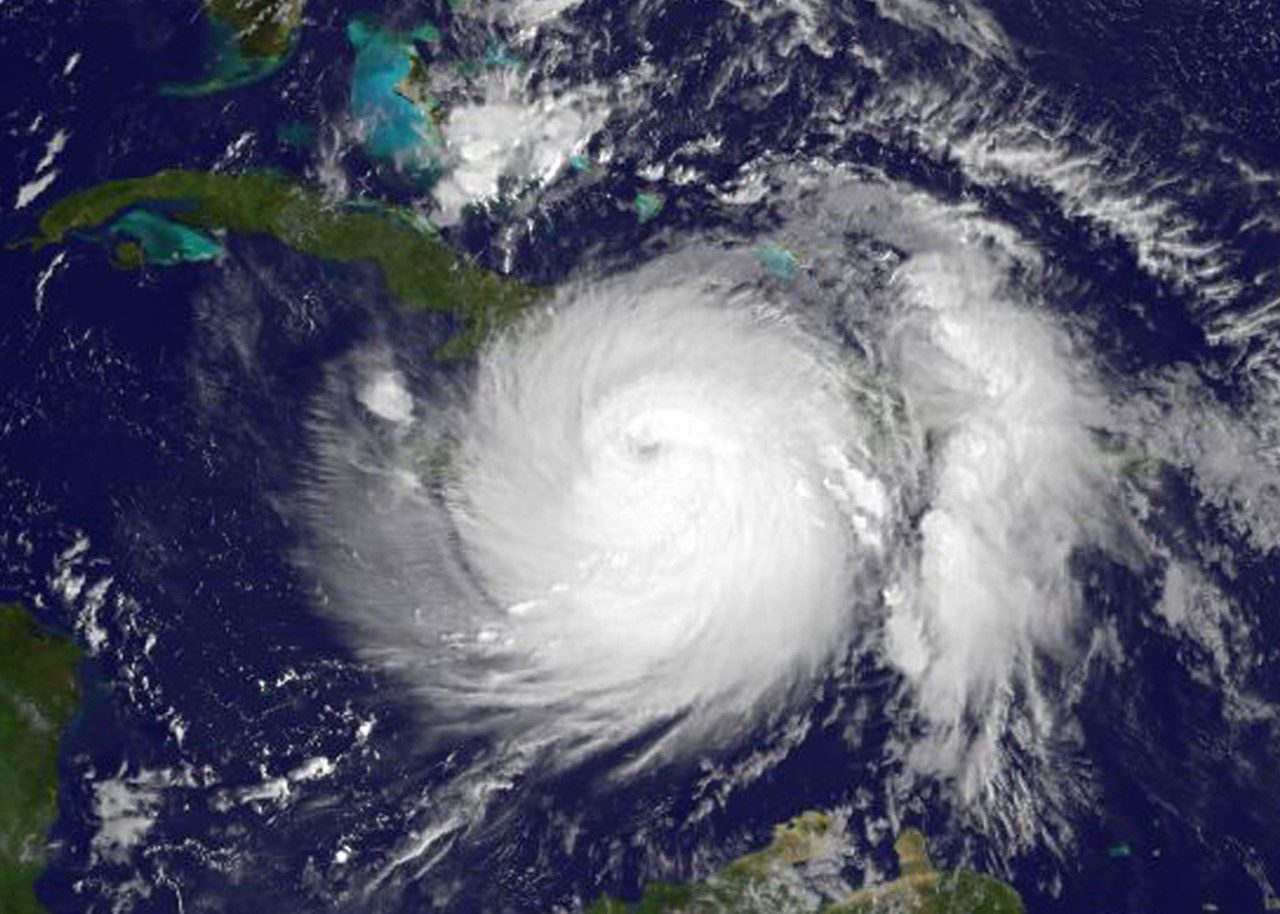 image of hurricane matthew aerial view