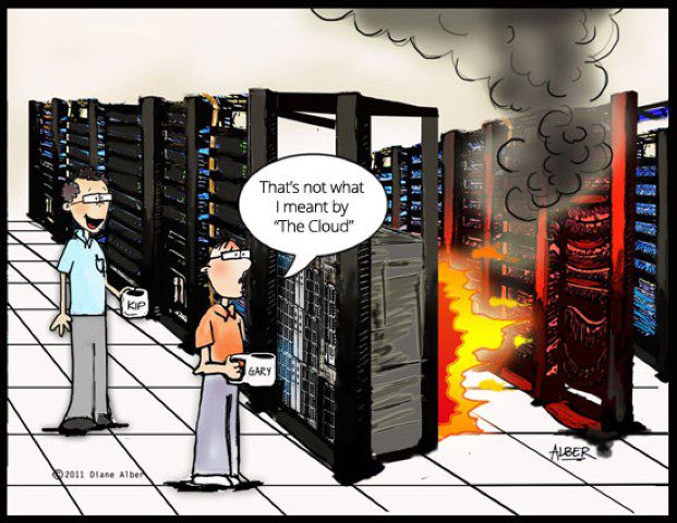 cartoon of a fire of raid arrays